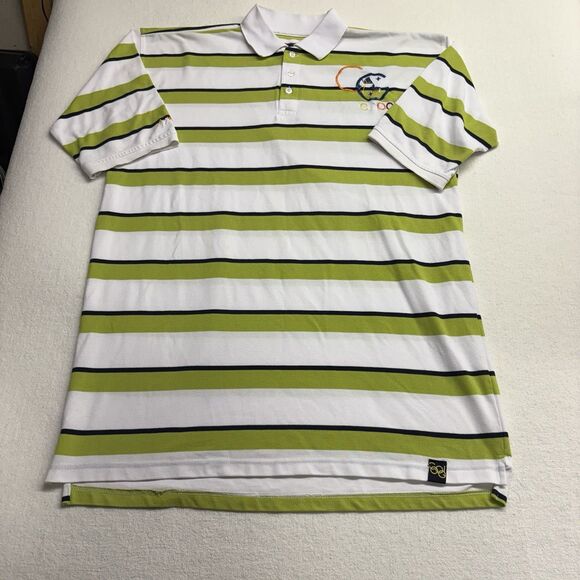 Coogi Polo Shirt Size 5XL Men's Stripped Vintage Flawed - Picture 1 of 11